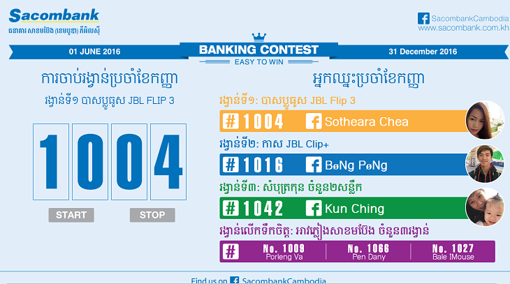 កម្មវិធី Banking Contest – Easy to Win​